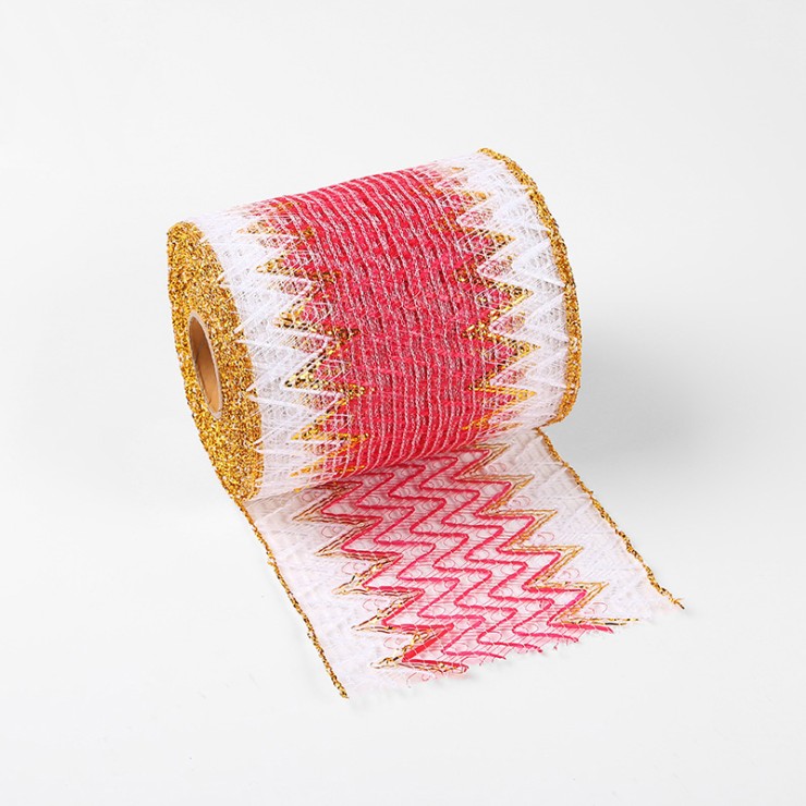 Fashionable pattern mesh flower packaging 15cm WGS mesh